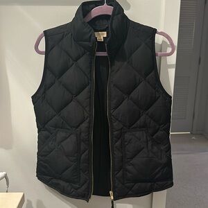 Jcrew black quilted vest